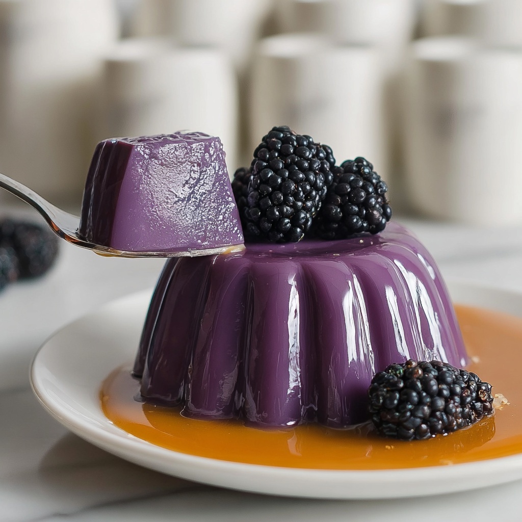 Vegan Ube Flan Recipe - Recipe Image