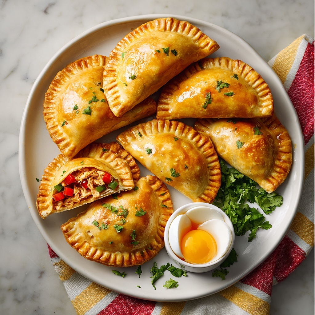 Golden Chicken Empanadas with Flaky Pastry Recipe - Recipe Image