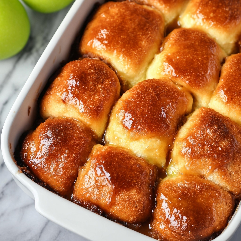 Apple Crescent Dumplings with Caramel Sauce and Vanilla Ice Cream Recipe - Recipe Image