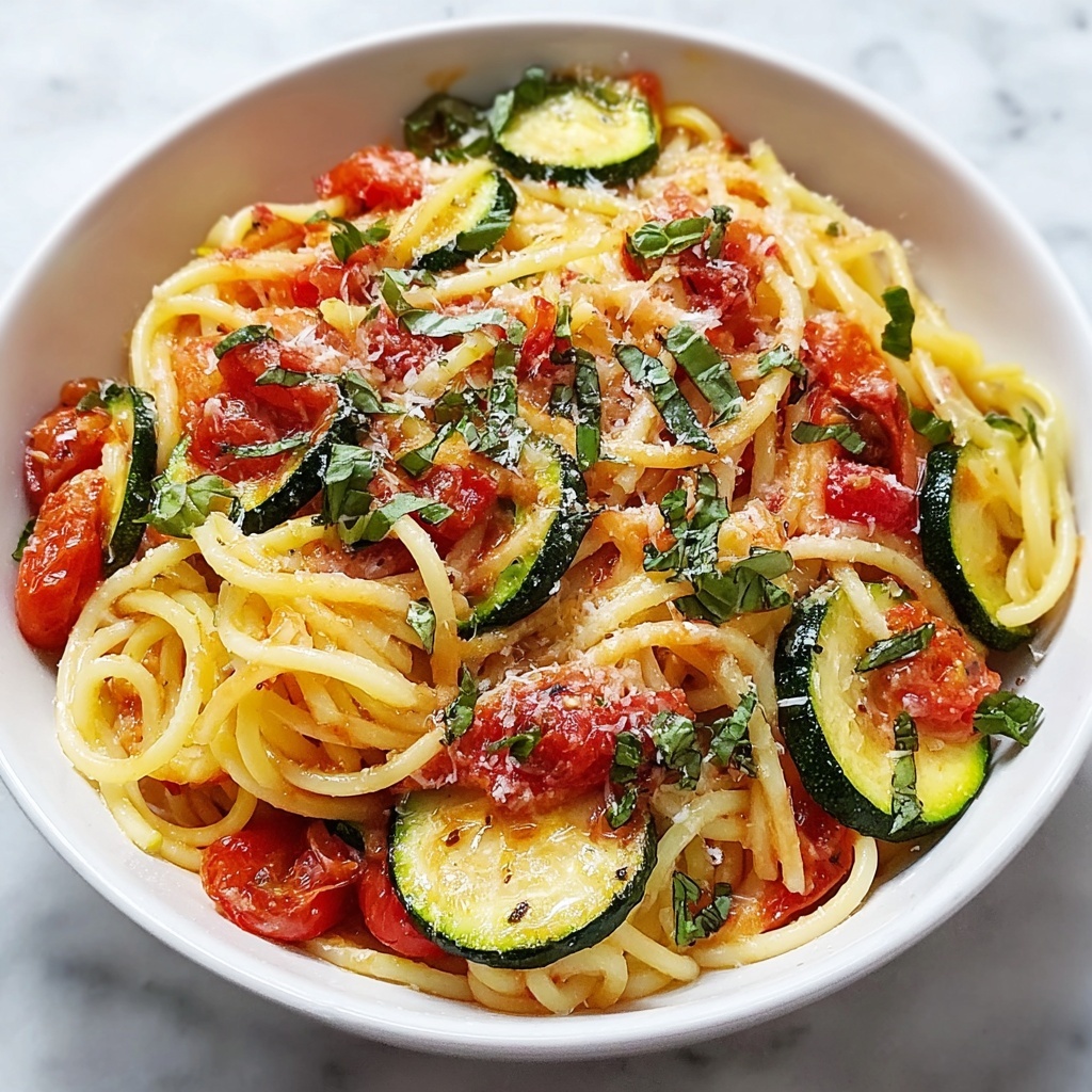 Tomato Zucchini Pasta Recipe - Recipe Image