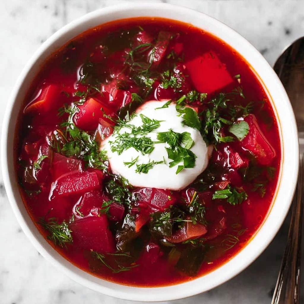 Irresistible Ukrainian Borscht: A Heartwarming Beet Delight Recipe - Recipe Image