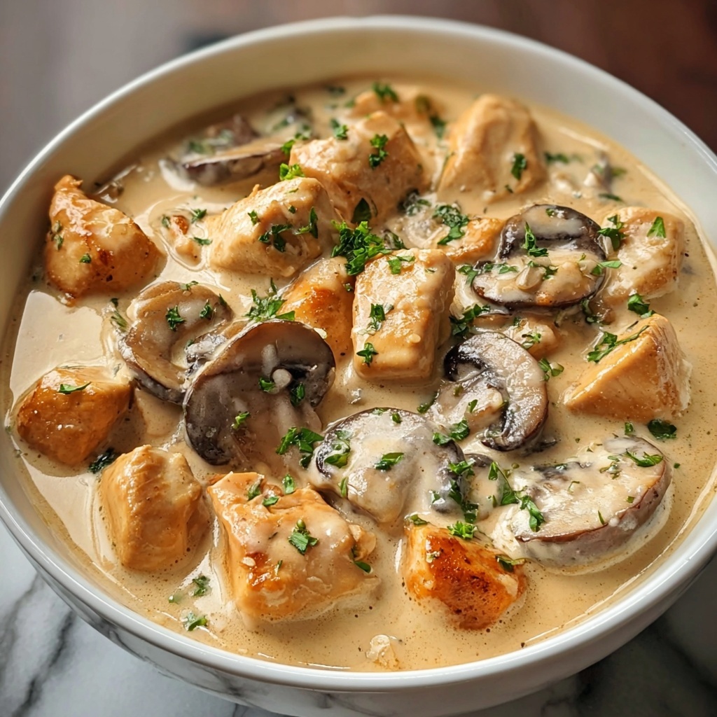 Creamy Chicken and Mushroom Skillet Recipe - Recipe Image