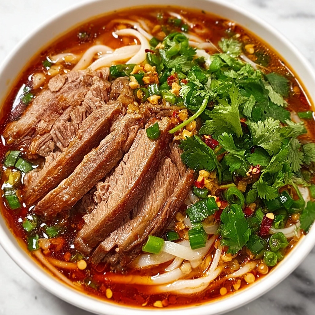 Authentic Bun Bo Hue: Spicy Beef Noodle Soup Recipe - Recipe Image