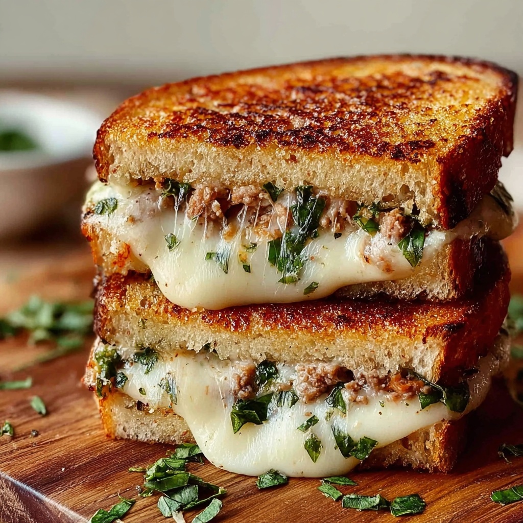 Lazy Chicken Parmesan Grilled Cheese Recipe - Recipe Image