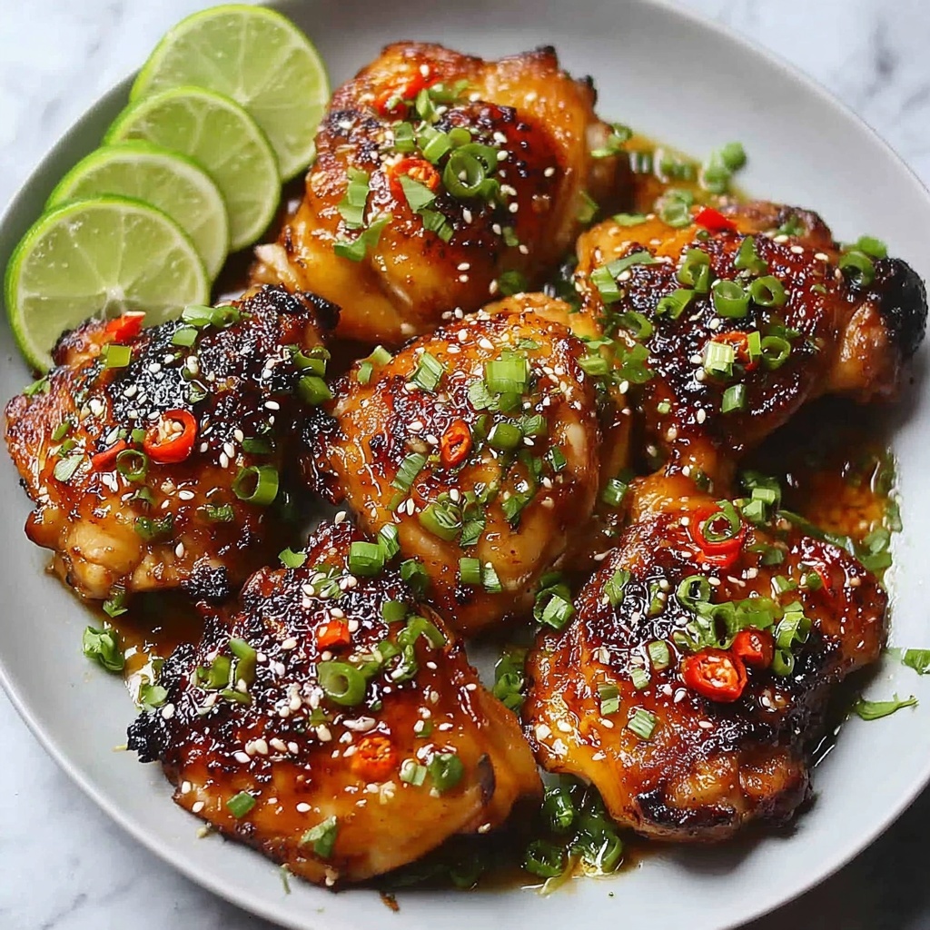 Sticky Sweet Chili Chicken Thighs in Air Fryer Recipe - Recipe Image