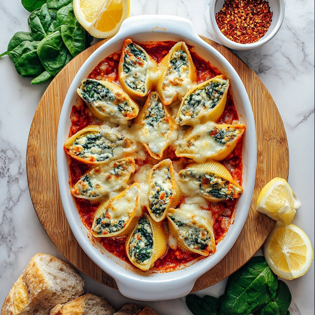 Spinach and Ricotta Stuffed Shells Recipe - Recipe Image