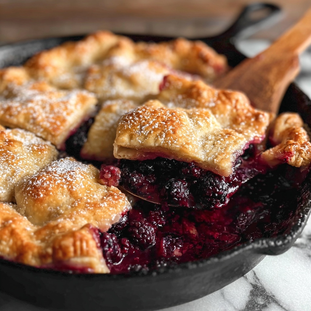 Easy Skillet Blackberry Cobbler Recipe - Recipe Image