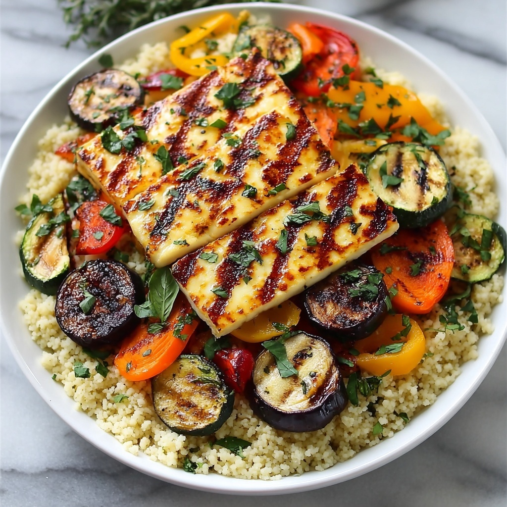 Griddled Vegetables and Halloumi with Couscous Recipe - Recipe Image