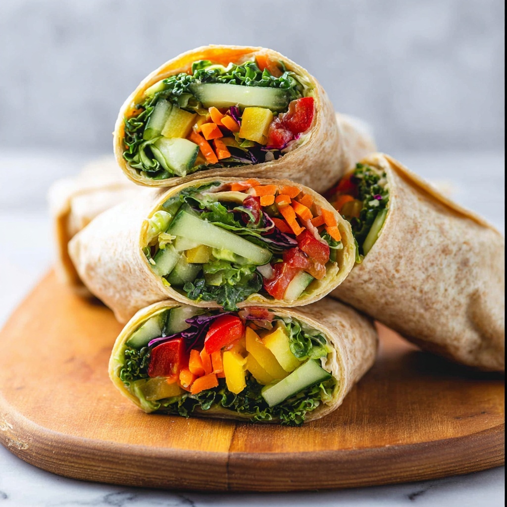 Hummus Veggie Wrap Recipe - Recipe Image
