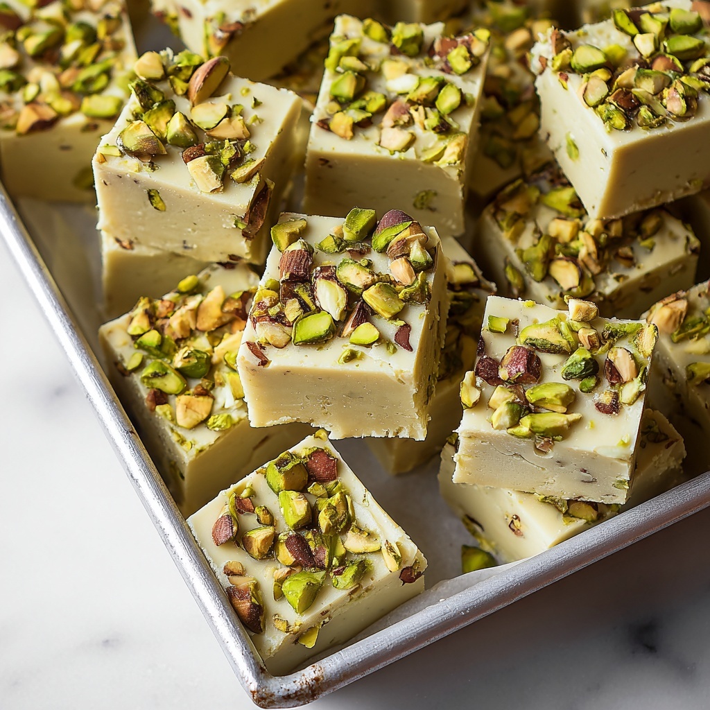 Pistachio White Chocolate Fudge Recipe - Recipe Image