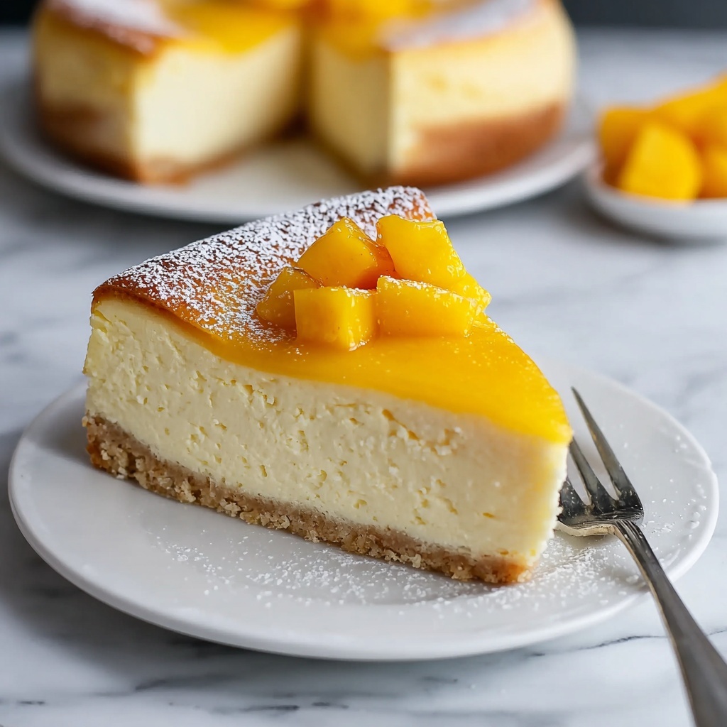 Mango Japanese Cheesecake Recipe - Recipe Image