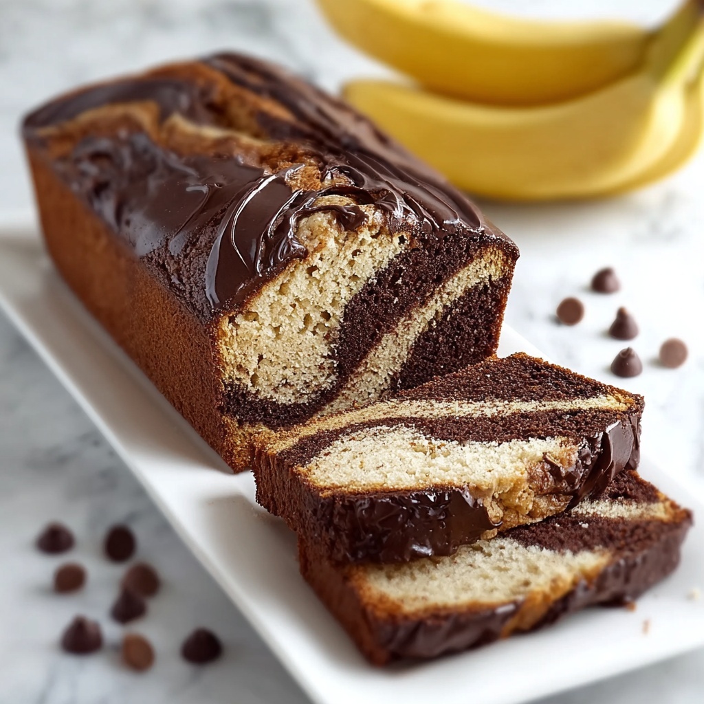 Chocolate Marble Banana Bread Recipe - Recipe Image