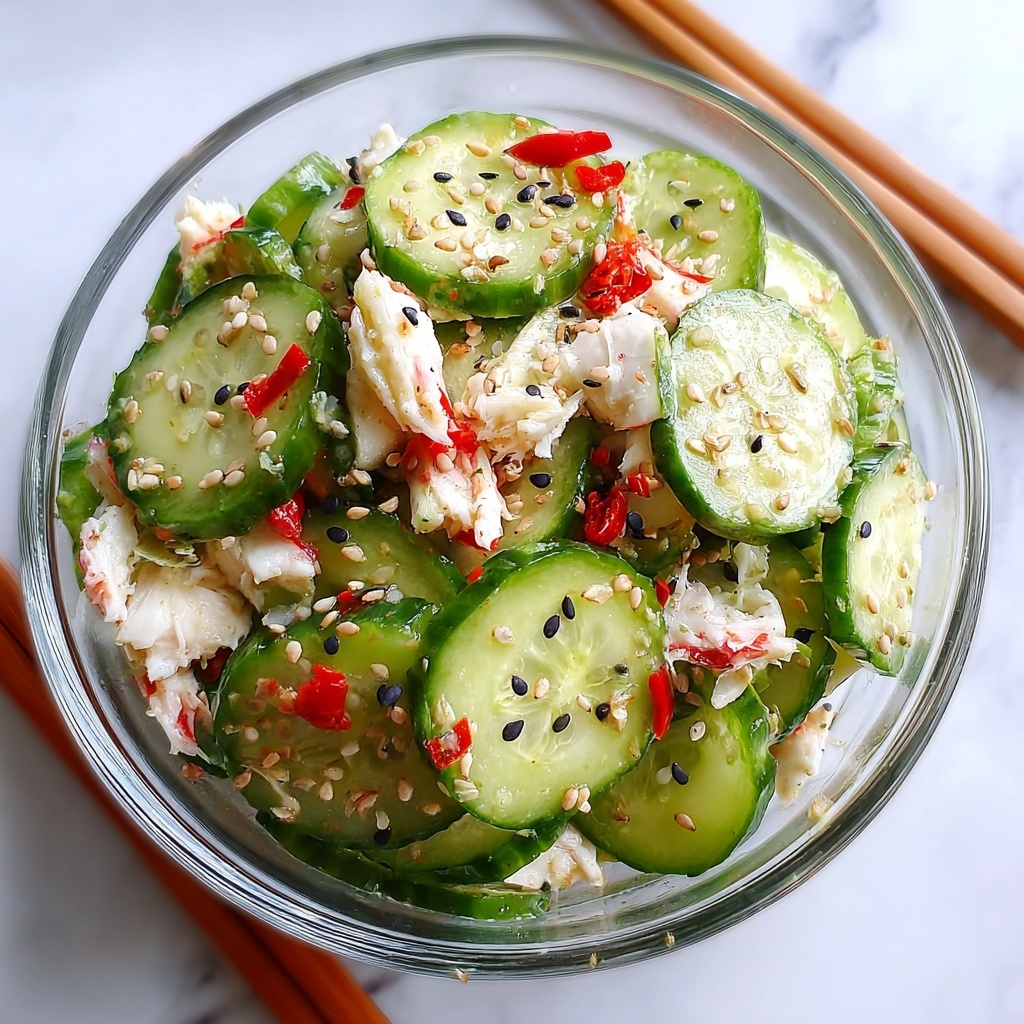Easy California Roll Cucumber Salad Recipe - Recipe Image