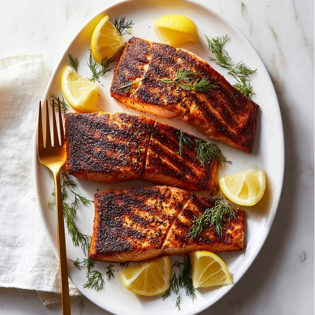Baked Cajun Salmon with Parmesan Risotto Recipe - Recipe Image