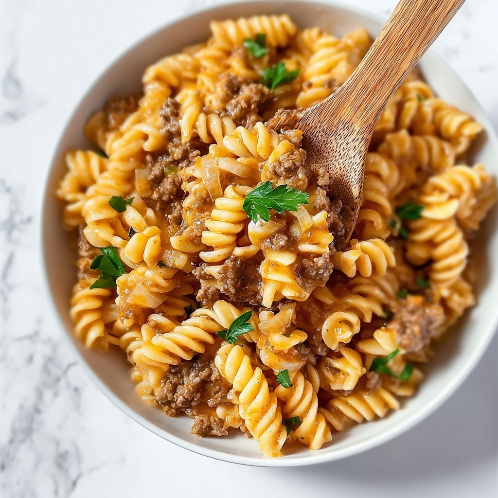 Quick & Easy Cheeseburger Casserole Recipe - Recipe Image