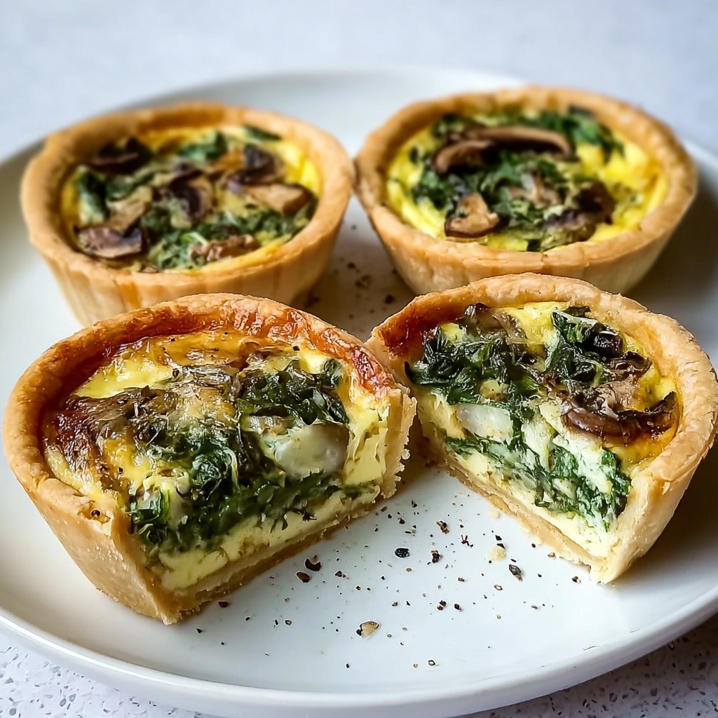 Spinach Mushroom Mini Quiches Recipe - Recipe Image