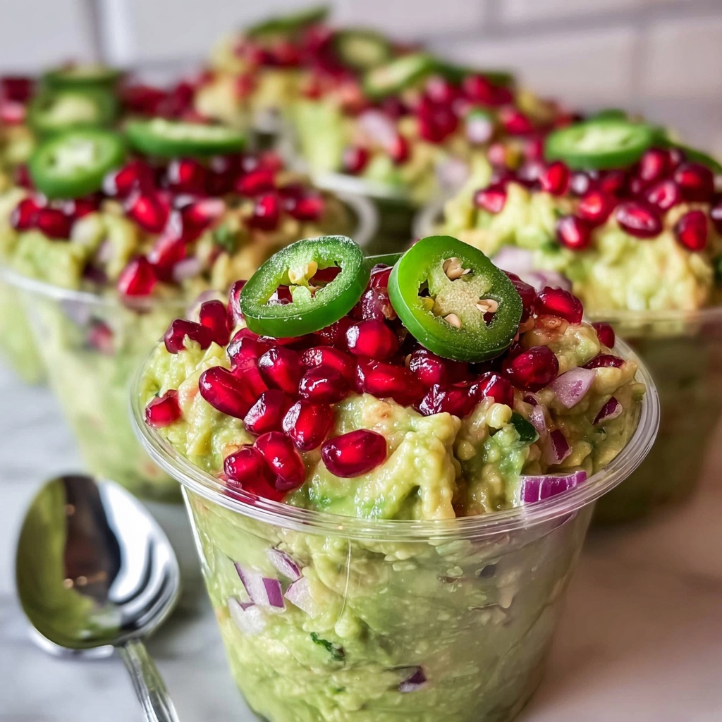Pomegranate Guacamole Cups: 15-Minute Flavor Sensation Recipe - Recipe Image