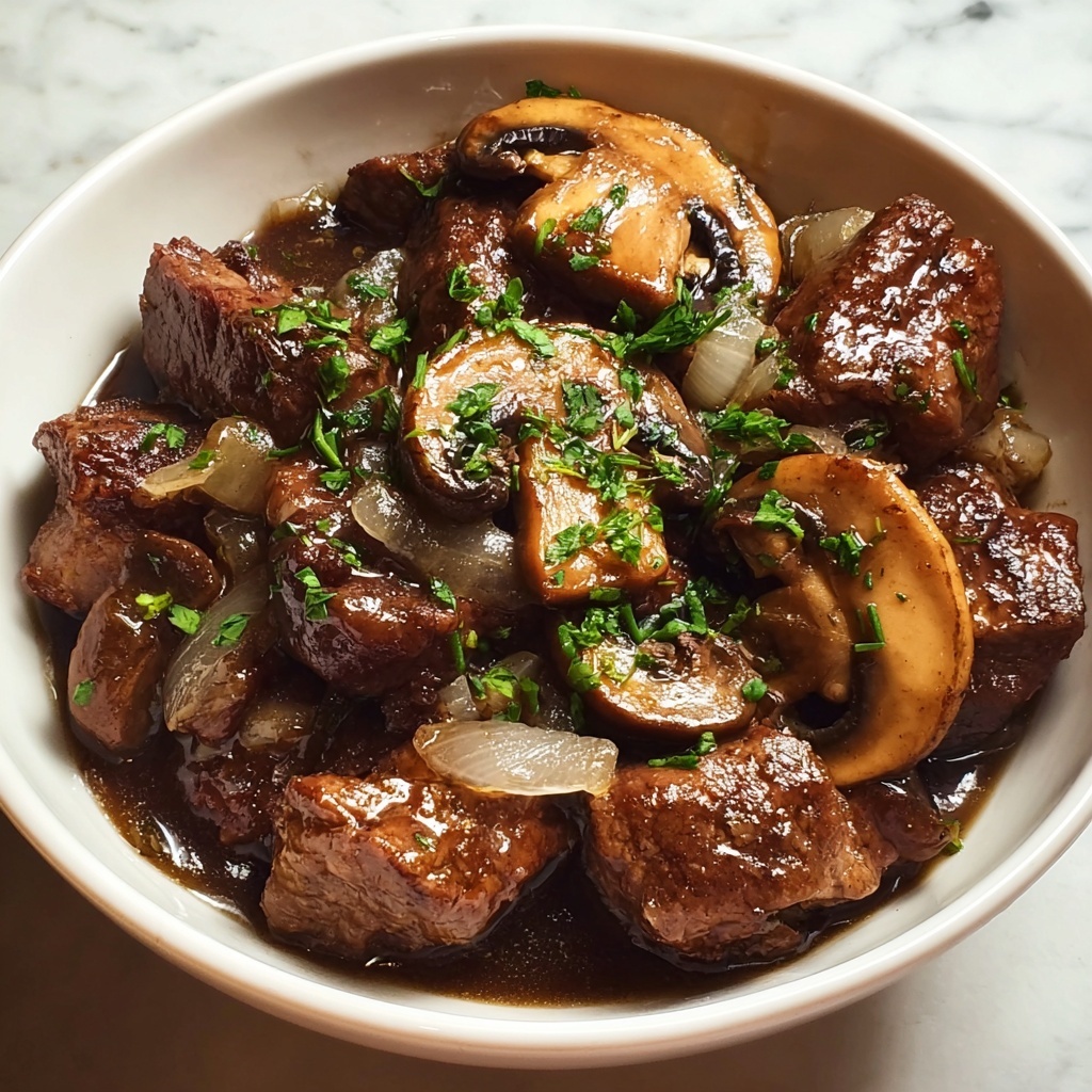 Creamy Crockpot Beef Tips with Mushrooms Recipe - Recipe Image