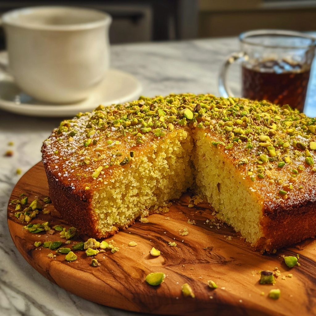 Orange Blossom Cardamom Cake with Pistachios Recipe - Recipe Image