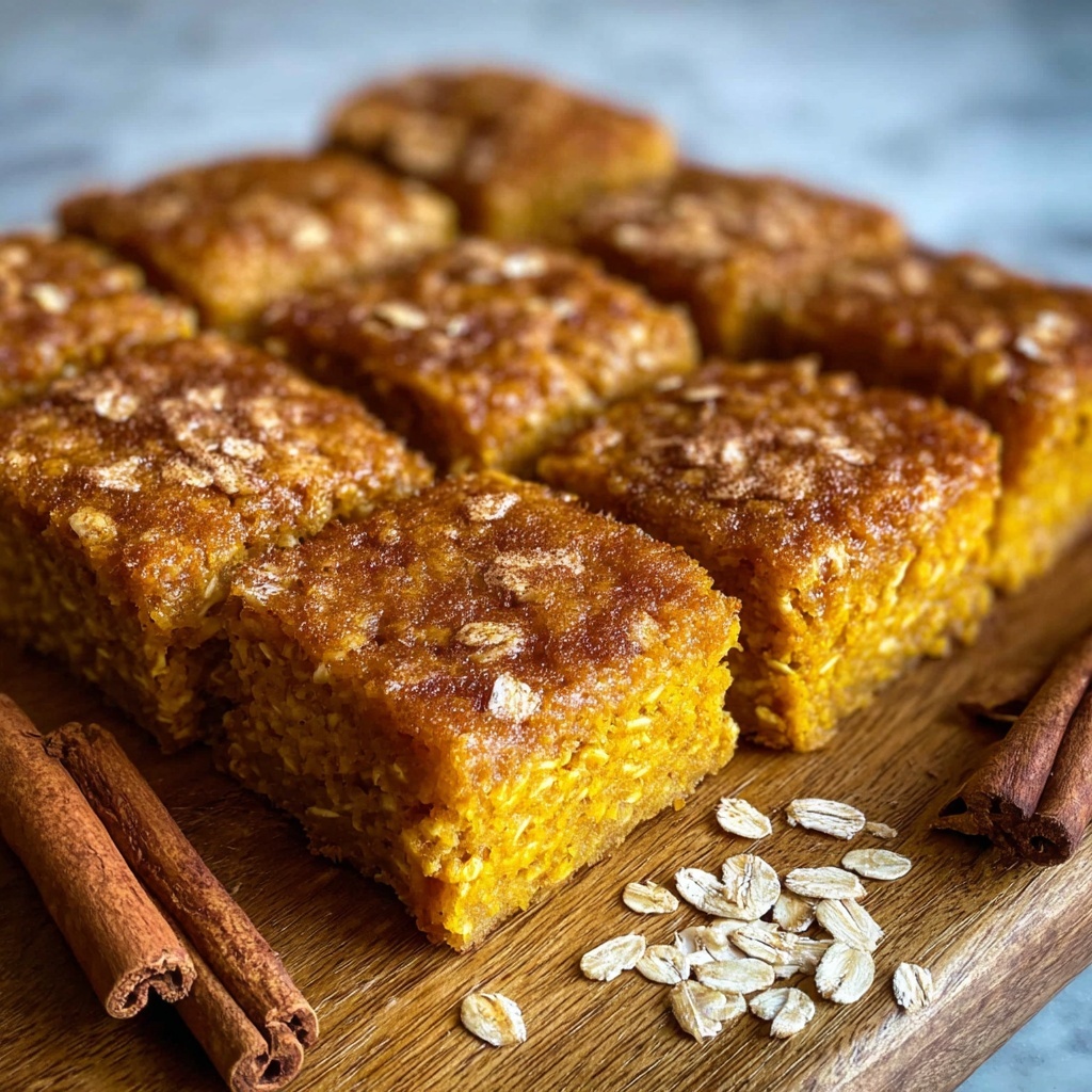 Pumpkin Oatmeal Bars Recipe - Recipe Image