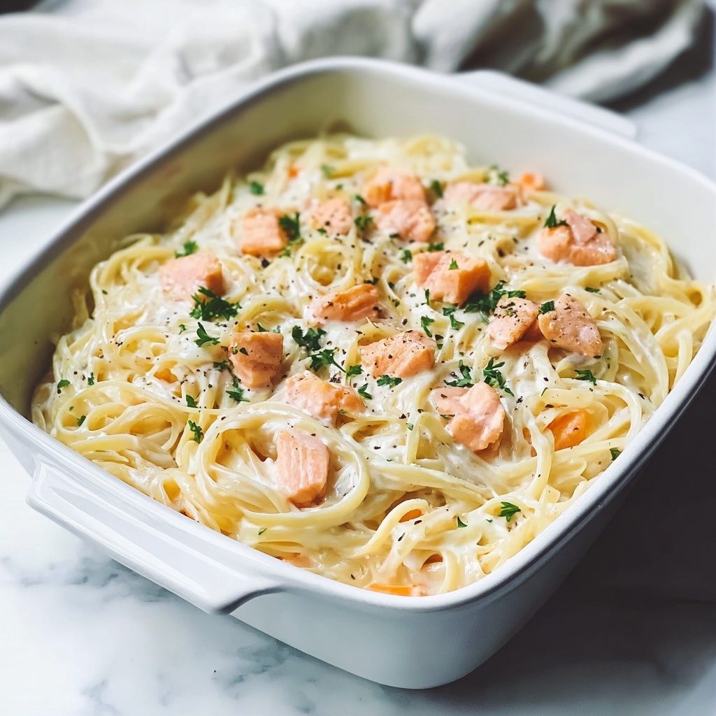 Creamy Smoked Salmon Linguine: Quick Family-Friendly Delight Recipe - Recipe Image