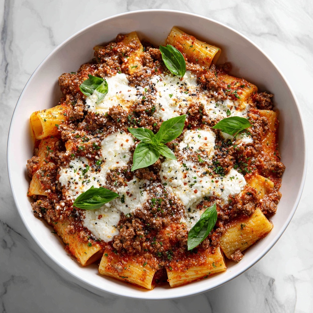 Irresistible Baked Ziti with Three Cheeses for Cozy Nights Recipe - Recipe Image