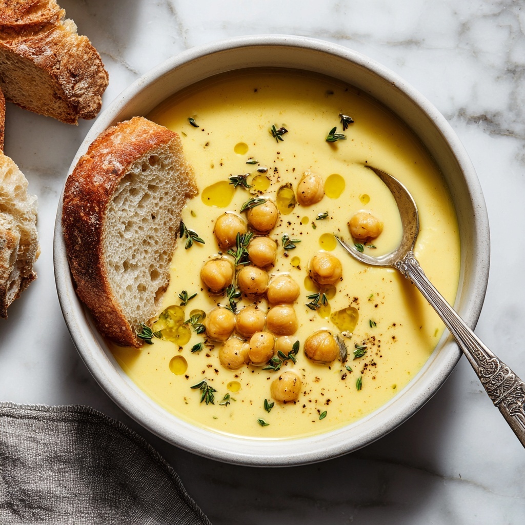 Vegan Garlic Chickpea Soup – Creamy Comfort in 30 Minutes Recipe - Recipe Image
