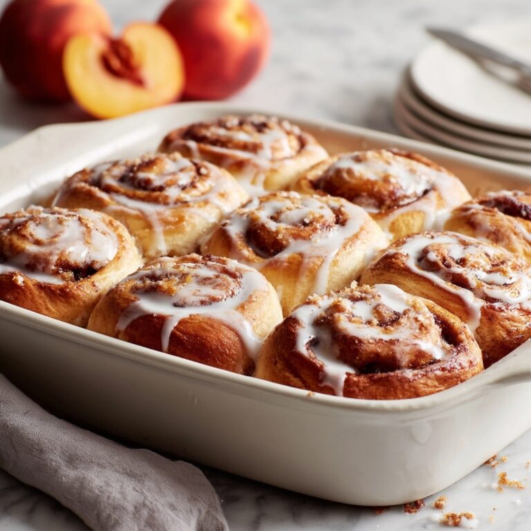 Peach Cobbler Cinnamon Rolls Recipe