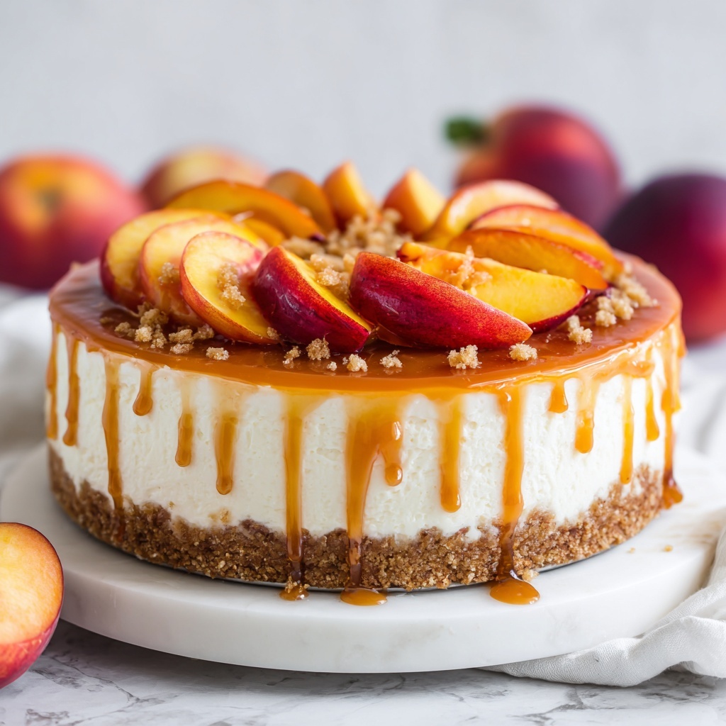 Peach Cobbler Cheesecake Recipe - Recipe Image