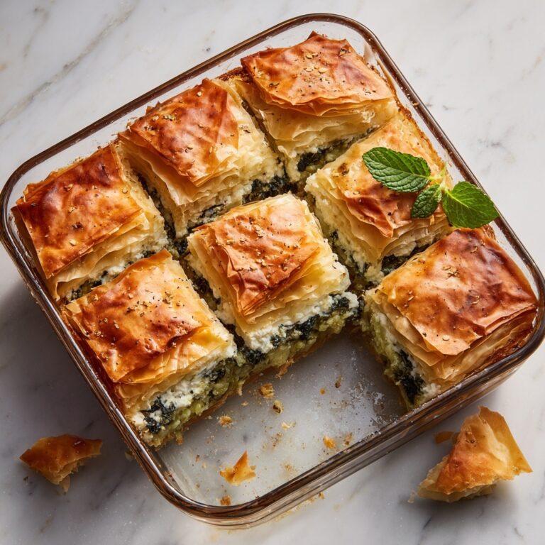 Irresistible Vegan Spanakopita: Flaky Spinach and Feta Pastry Recipe
