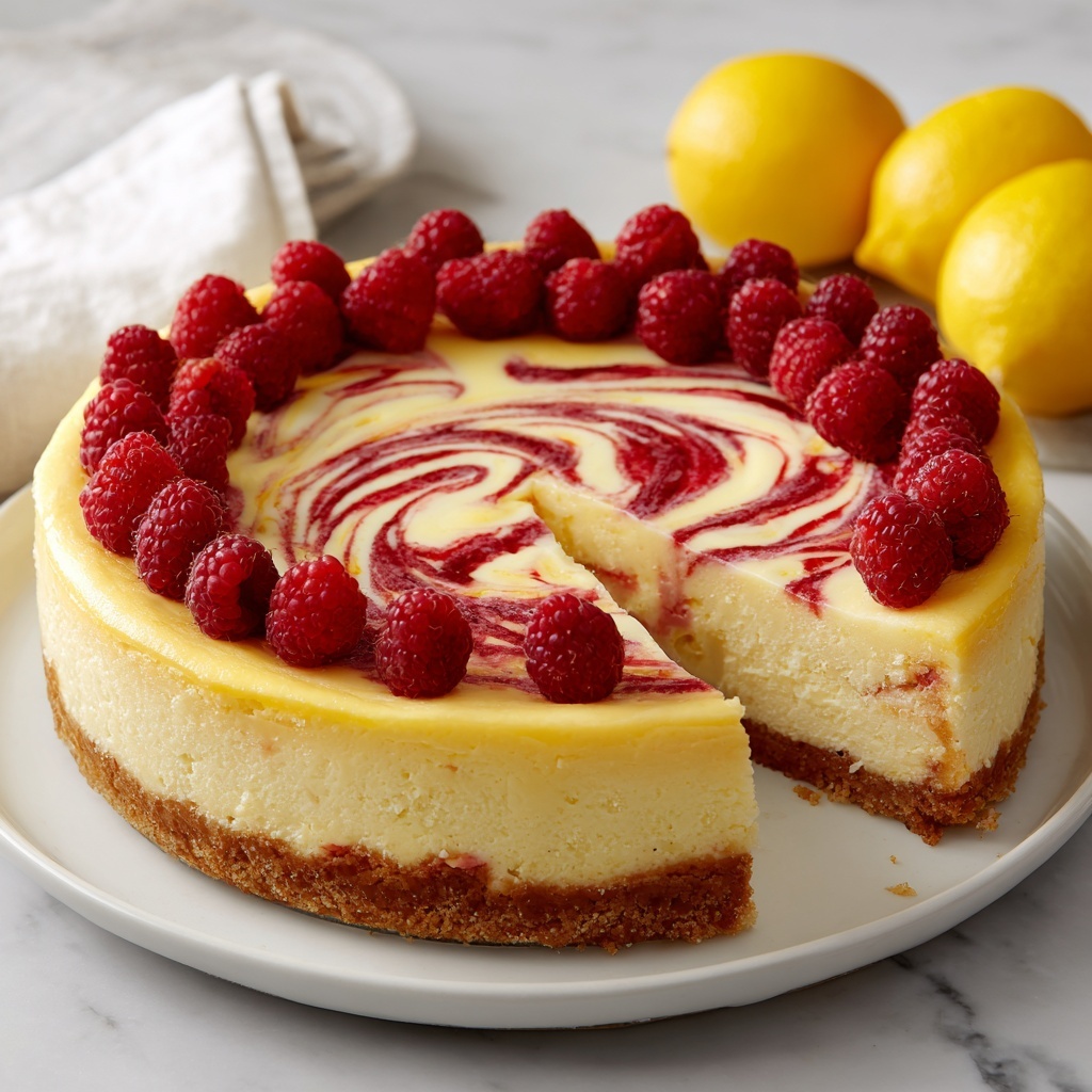 Lemon Raspberry Cheesecake Recipe - Recipe Image