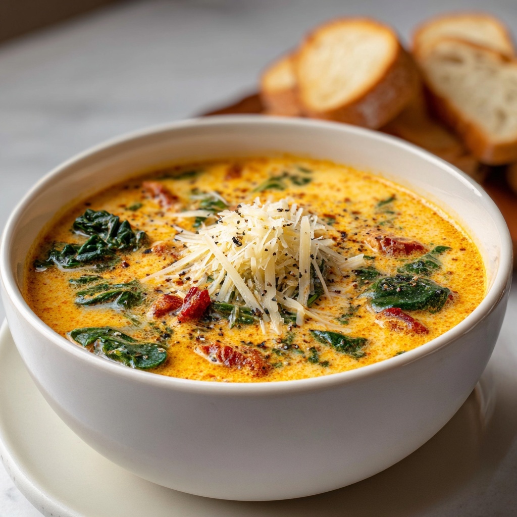 Tomato Basil Parmesan Soup Recipe - Recipe Image