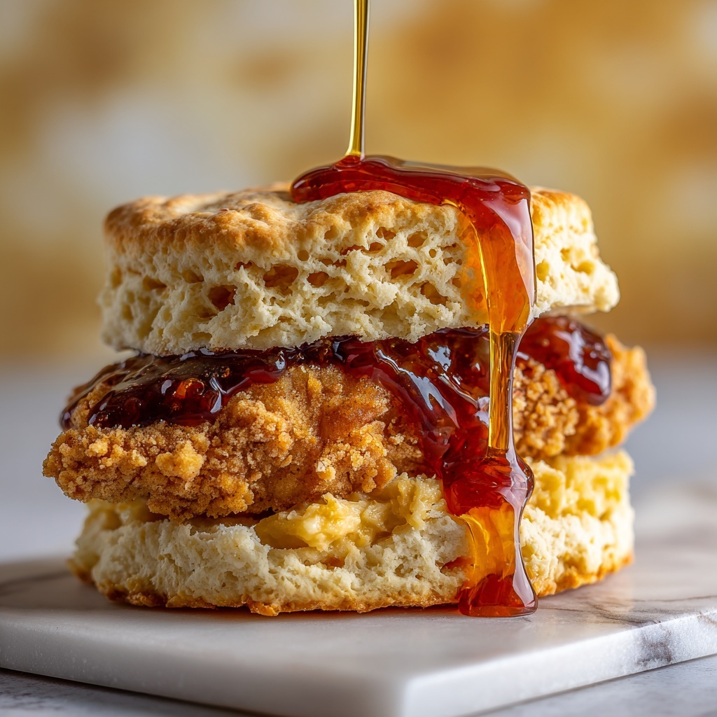 Hot Honey Chicken Biscuits Recipe - Recipe Image