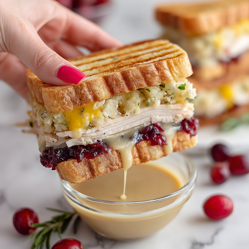 Thanksgiving Leftovers Panini Recipe - Recipe Image